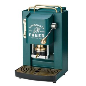 MACCHINA DA CAFFE' FABER PRO SERIES A CIALDE DELUXE BRITISH GREEN VERDE OTTONE