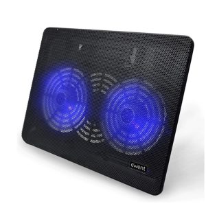 VENTOLA PAD DI RAFFREDDAMENTO EWENT PER NOTEBOOK LAPTOP A 2 VENTOLE FINO A 17"
