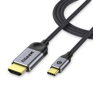 CAVO ADATTATORE QGEEM USB TYPE C HDMI COMPATIBILE 4K @30 1.2M INTRECCIATO