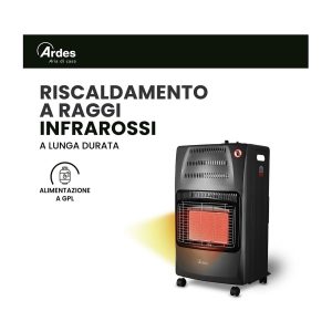 STUFA A GAS GPL CON REGOLATORE BOXER FLEX AR383F ARDES
